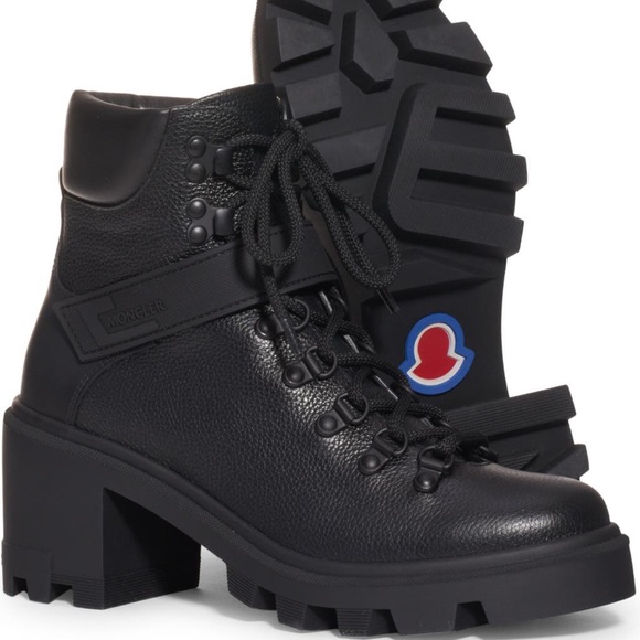 Moncler - Carol black hiking boots size 36 Euro - size 6 US - NEW - Picture 1 of 4